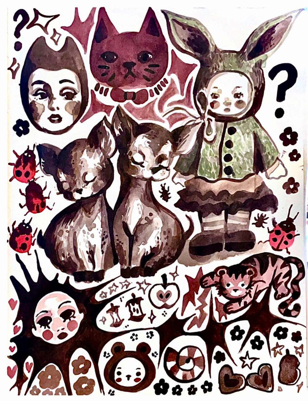 Thinking Collage, Ink (2025)