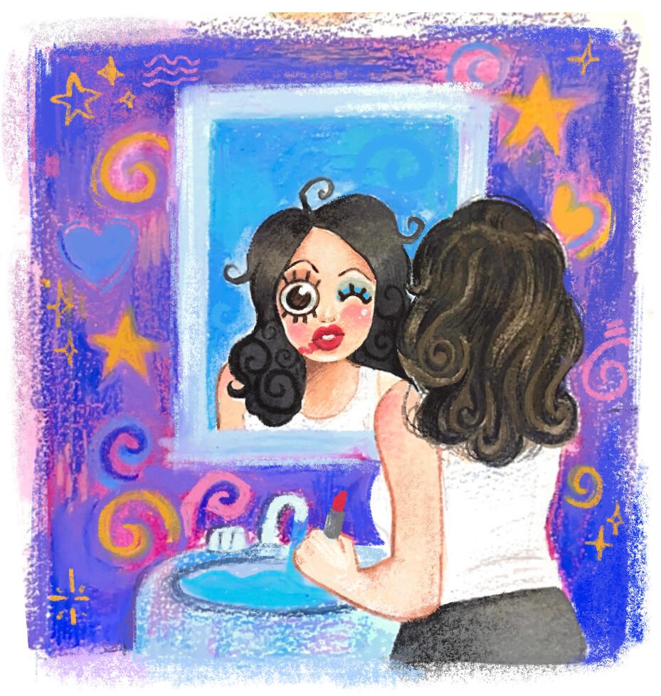 Girl! Zine spot illustration, watercolor and digital art, (2025)